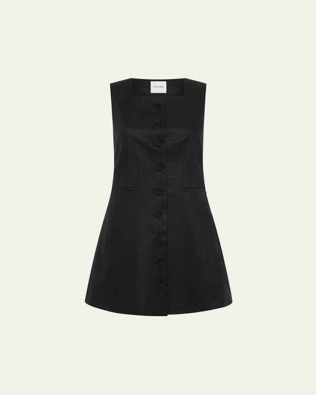 Rio Button-Front Mini Dress
